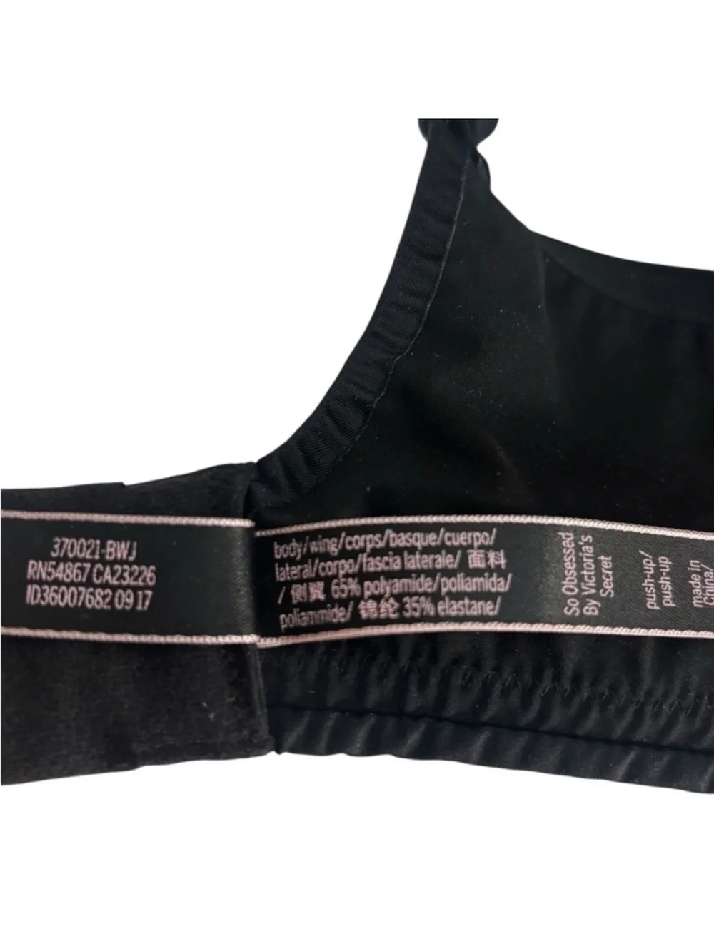 Victoria’s Secret Sexy So Obsessed Push Up enhancing voluminous black bra 34DD - Picture 14 of 15
